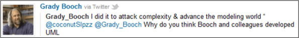 Booch Tweet