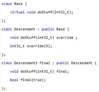 final and override